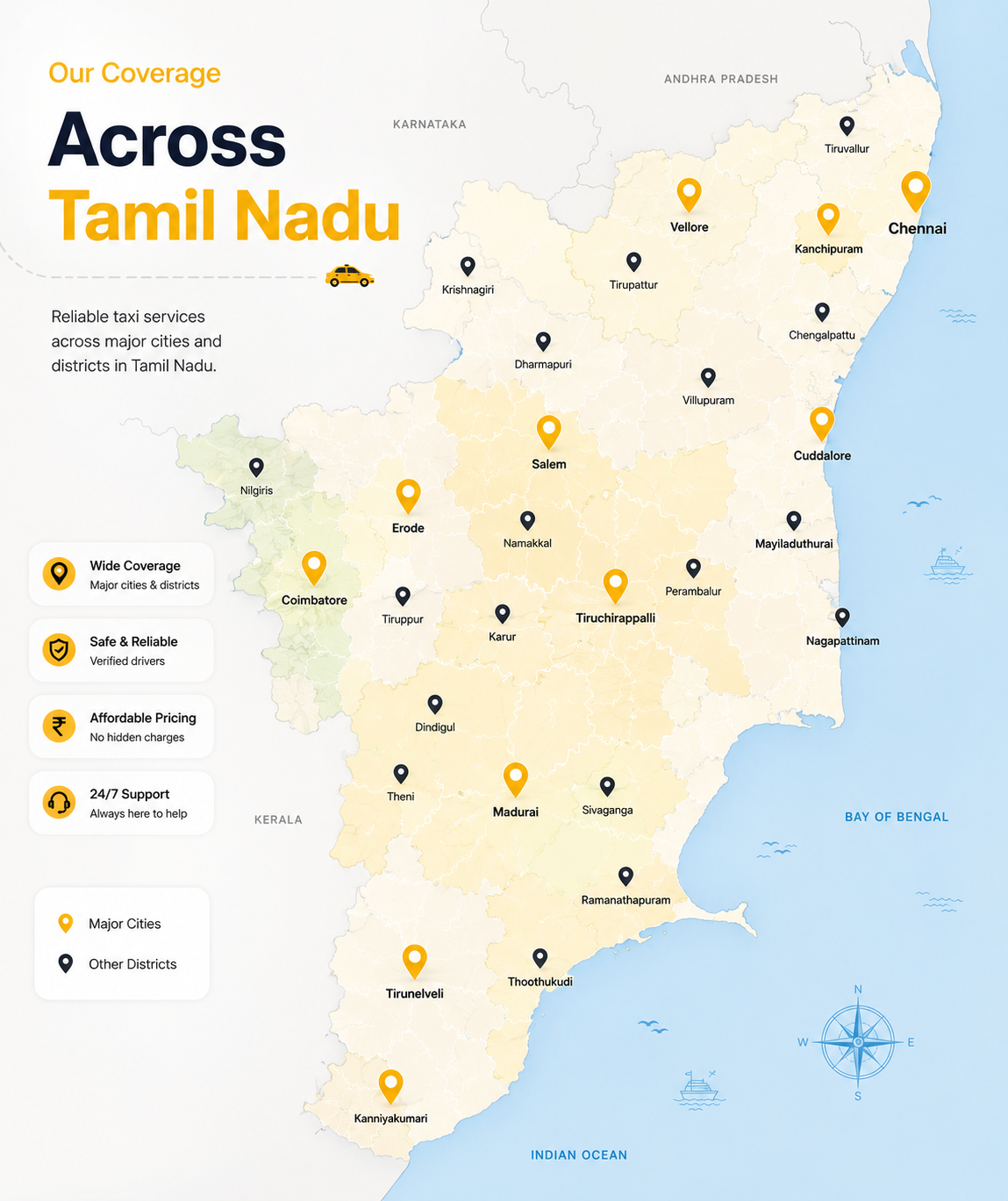 Tamil Nadu Coverage Map
